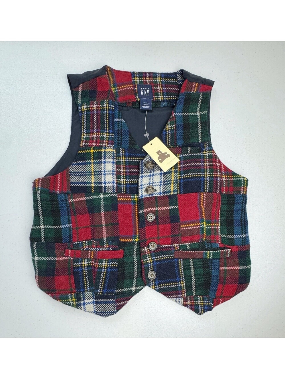 NWT Baby Gap Plaid Vest Size 5